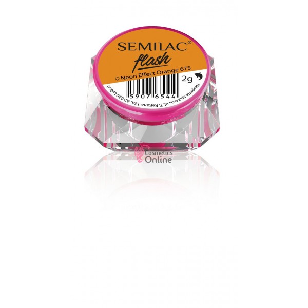 Pigment Semilac pentru gel Semiflash Neon Orange 675
